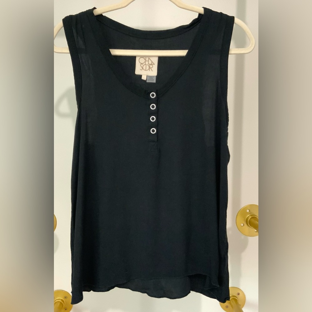 Chaser Snap Button Henly Tank Top
